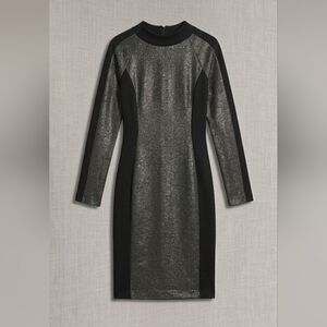 BCBGMaxAzria Slimming Illusion Long-Sleeve Ponte Sheath Dress